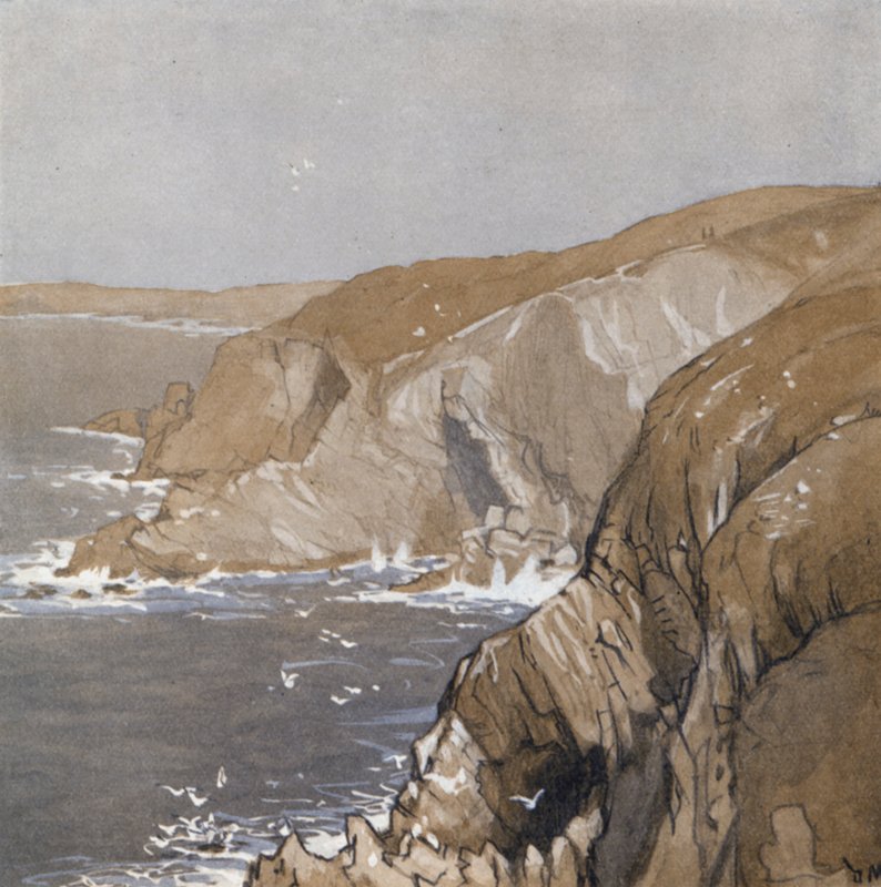 The Cornish Coast (cor litho) de Donald (after) Maxwell
