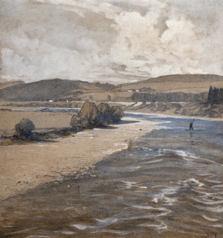 A Dee at Aboyne (cor litho) de Donald (after) Maxwell