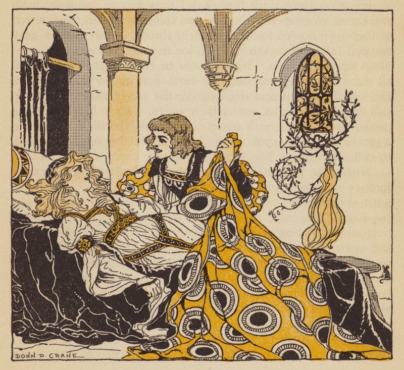 Bela Adormecida (lito colorido) de Donn P. Crane