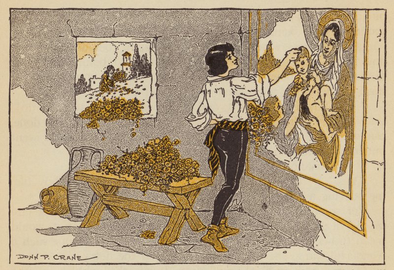 A pintura do jovem Ticiano (lito a cores) de Donn P. Crane