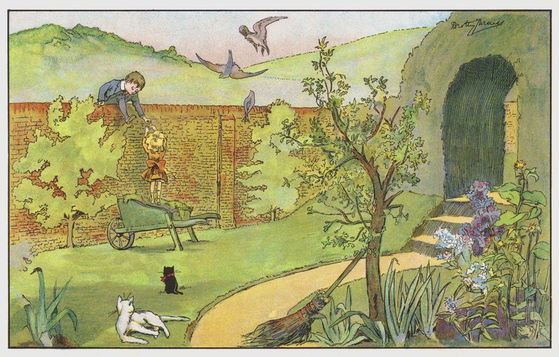 Através da parede do jardim de Dorothy Furniss