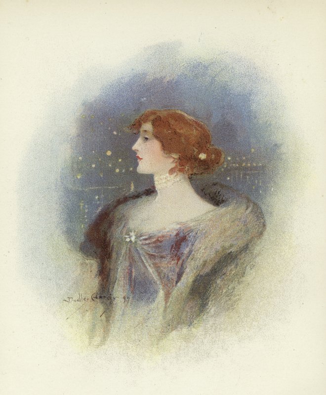 Senhora da Sociedade de Londres de Dudley Hardy