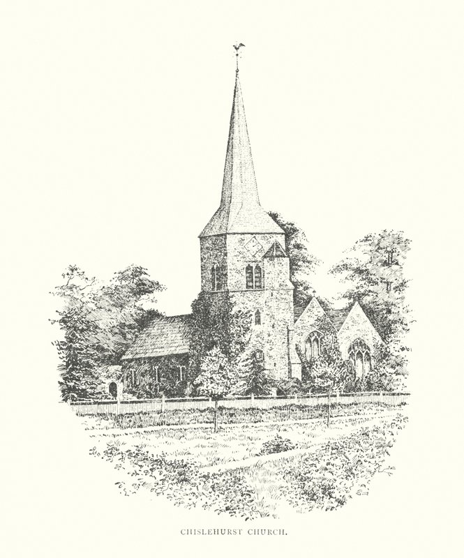 Igreja de Chislehurst (litografia) de Duncan Moul