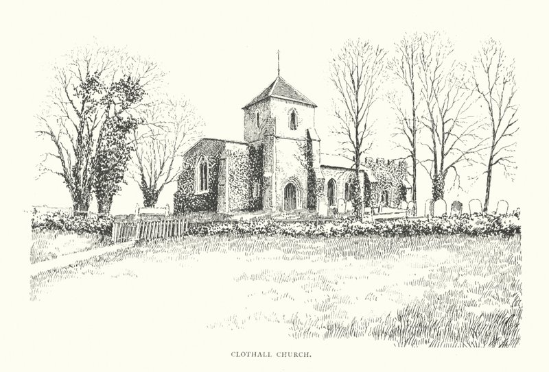 Igreja de Clothall (litografia) de Duncan Moul