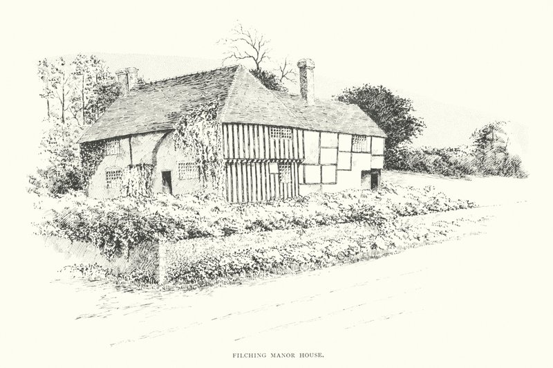 Casa senhorial de Filching (litografia) de Duncan Moul