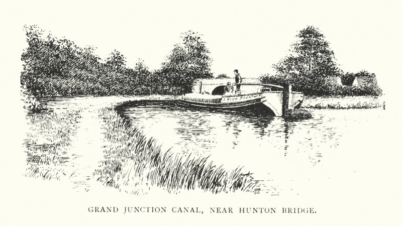 Canal Grand Junction, perto da ponte Hunton (litografia) de Duncan Moul