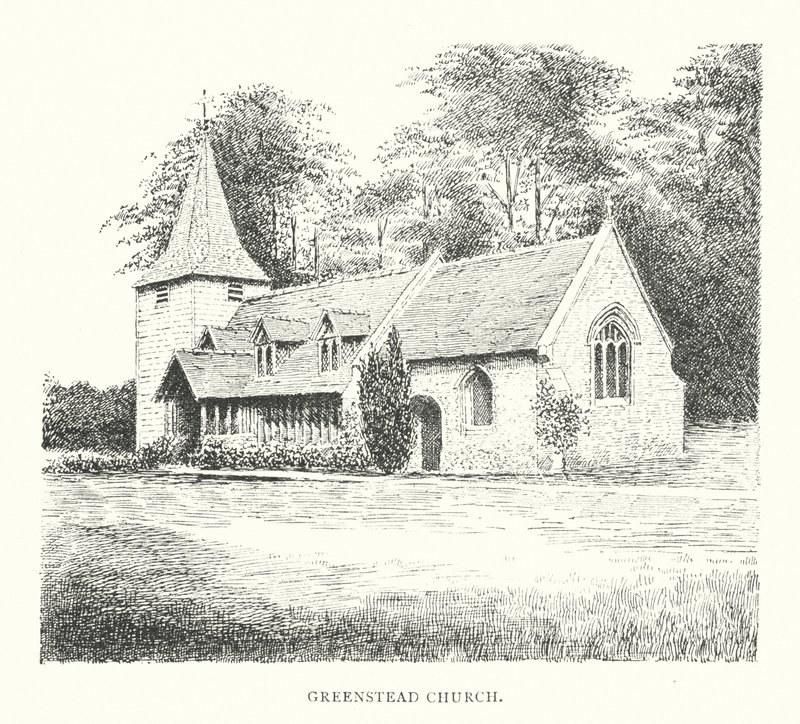 Igreja de Greenstead (litografia) de Duncan Moul