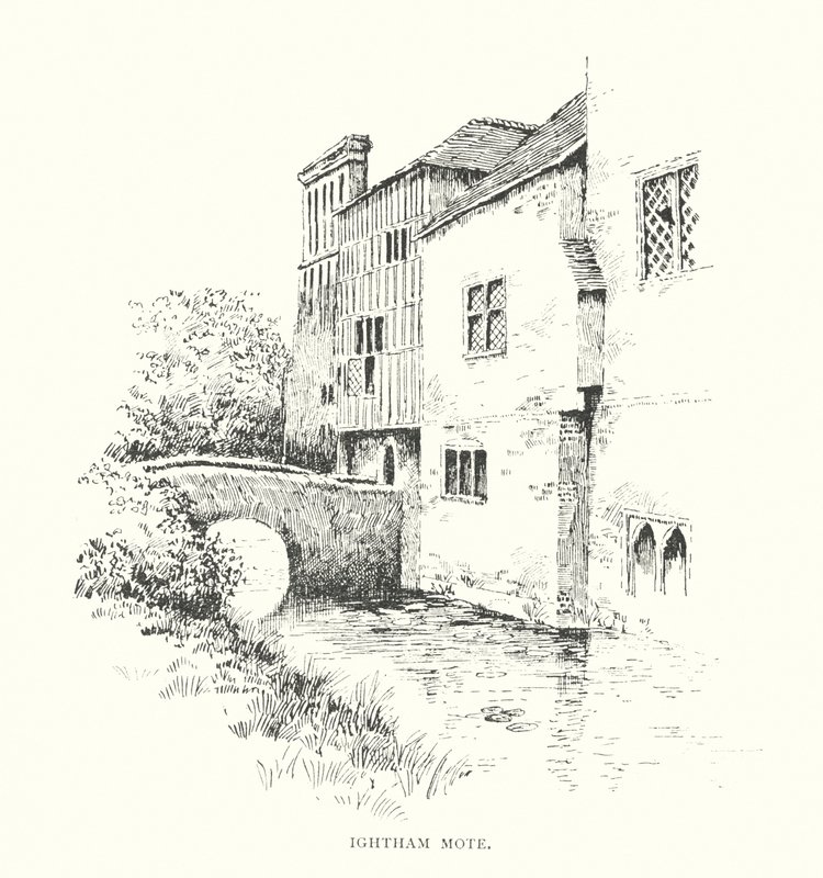 Ightham Mote (litografia) de Duncan Moul