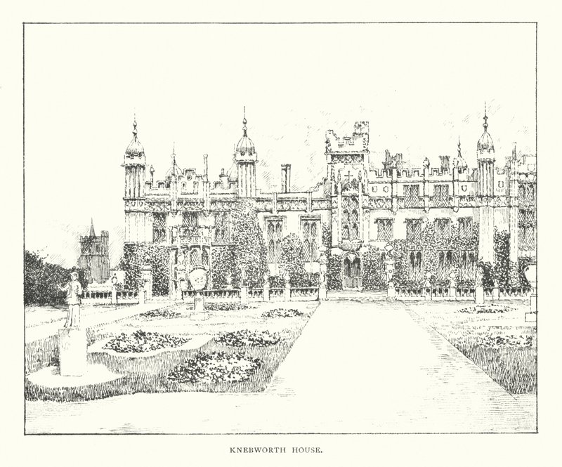 Knebworth House (litografia) de Duncan Moul