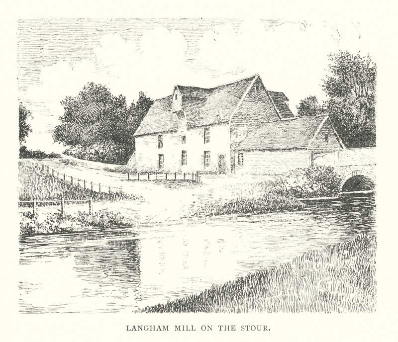 Langham Mill on the Stour (litografia) de Duncan Moul