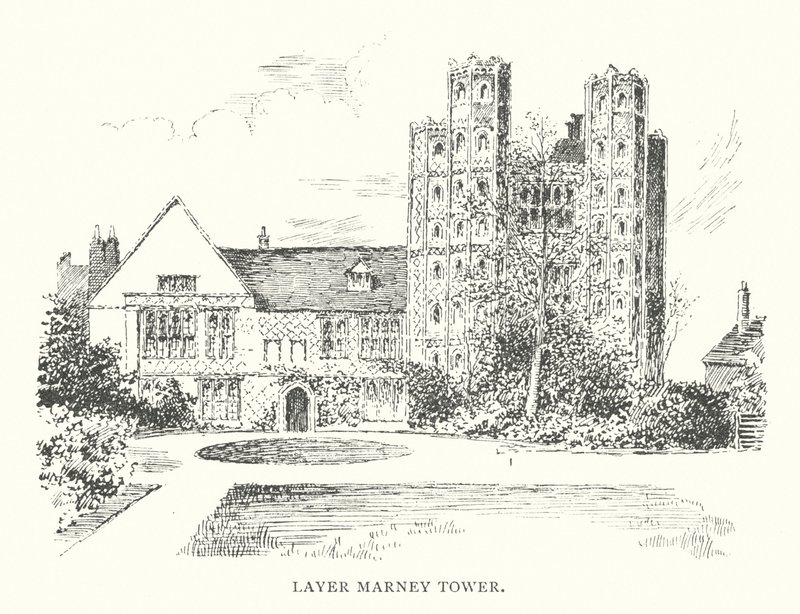 Torre de Layer Marney (litografia) de Duncan Moul