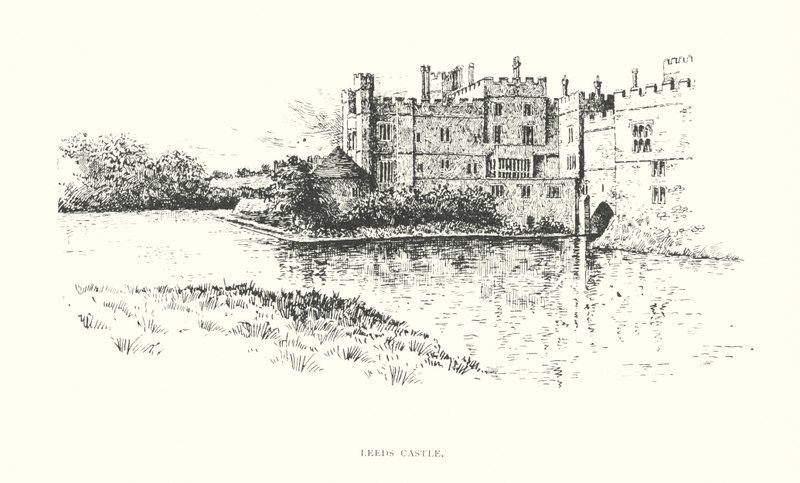 Castelo de Leeds (litografia) de Duncan Moul