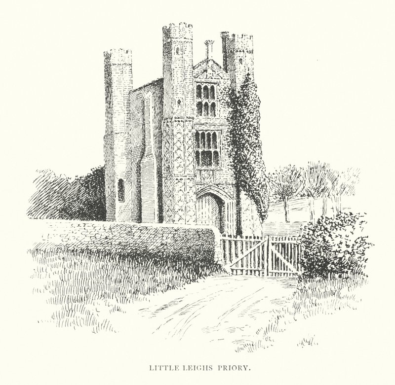 Priorado de Little Leighs (litografia) de Duncan Moul