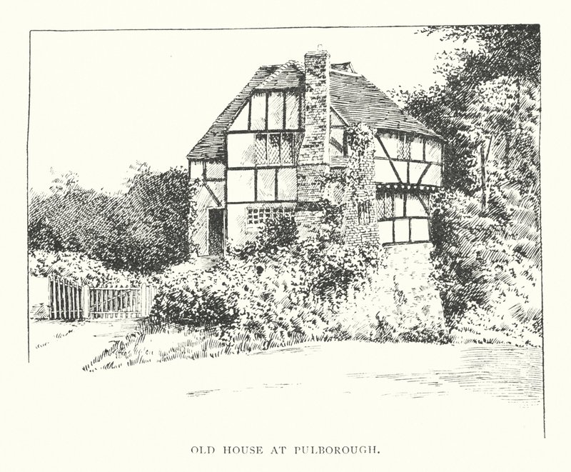 Casa antiga em Pulborough (litografia) de Duncan Moul