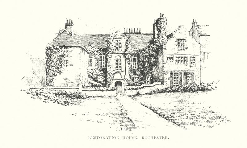 Restoration House, Rochester (litografia) de Duncan Moul