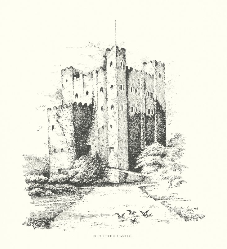 Castelo de Rochester (litografia) de Duncan Moul