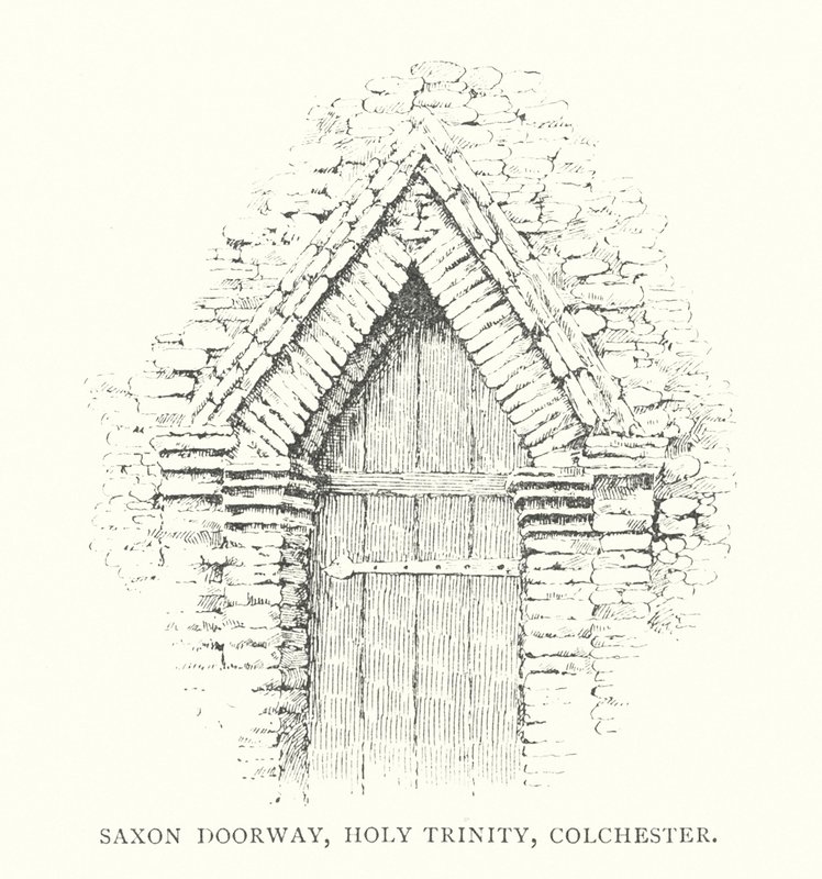 Porta Saxónica, Holy Trinity, Colchester (litografia) de Duncan Moul
