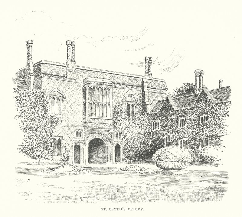 Priorado de St Osyth (litografia) de Duncan Moul