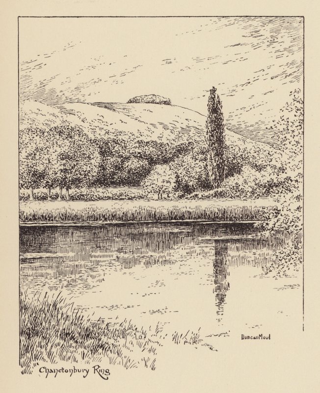 Sussex: Chanctonbury Ring (litografia) de Duncan Moul