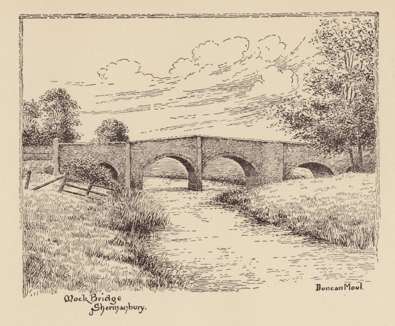 Sussex: Mock Bridge, Shermanbury (litografia) de Duncan Moul