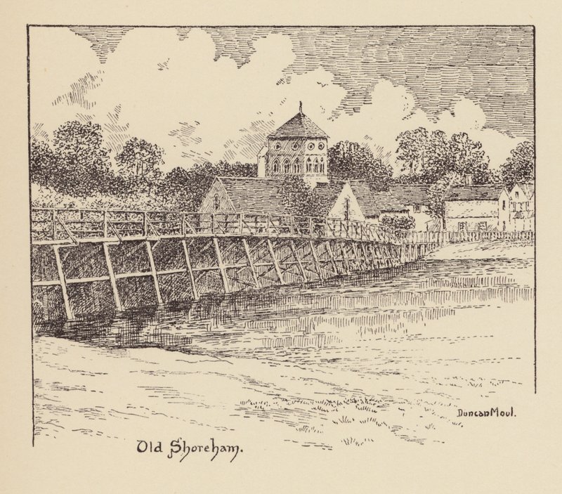 Sussex: Old Shoreham (litografia) de Duncan Moul