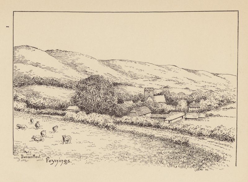 Sussex: Poynings (litografia) de Duncan Moul