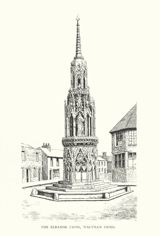 The Eleanor Cross, Waltham Cross (litografia) de Duncan Moul