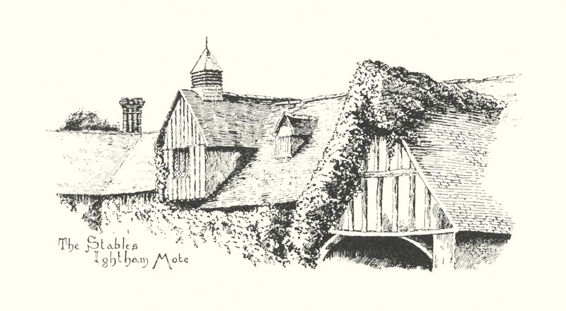 The Stables, Ightham Mote (litografia) de Duncan Moul