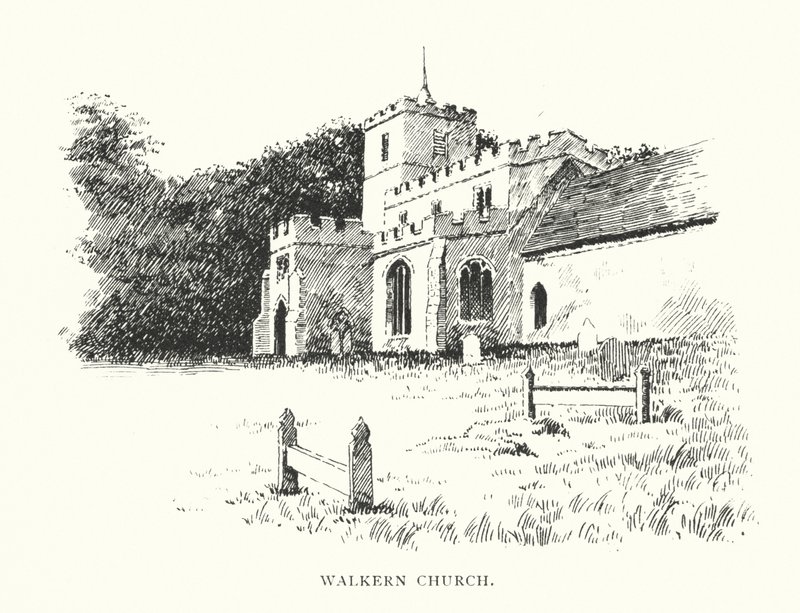 Igreja de Walkern (litografia) de Duncan Moul