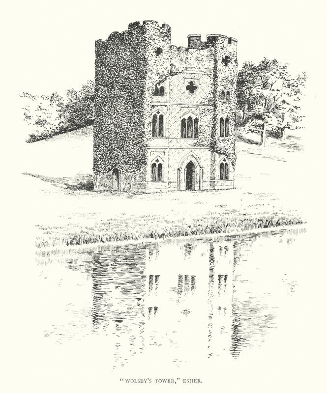 "Torre de Wolsey", Esher (litografia) de Duncan Moul