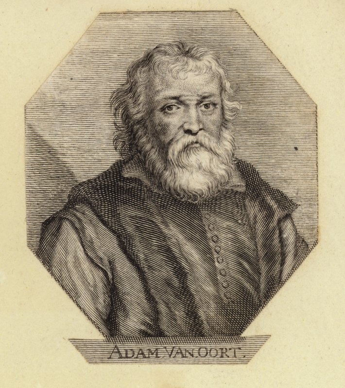 Adam Van Oort, nascido como Adam van Noort, um artista belga. Gravado por Johann Georg Waldreich de Dutch School