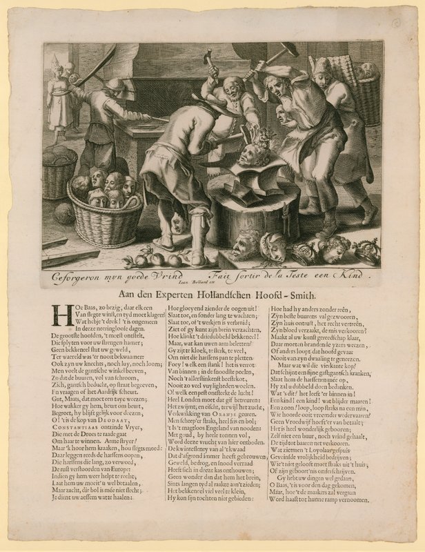 Ceforgeron myn goede vrind. Caricatura sobre a sucessão ao trono inglês, 1688-89 de Dutch School