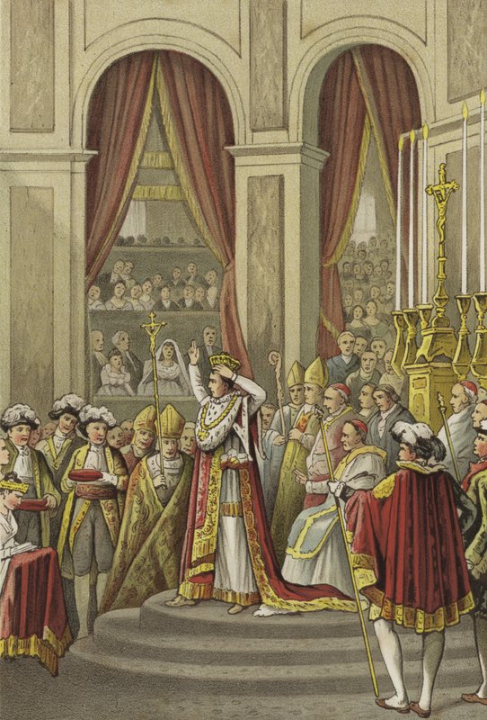 Coroação de Napoleão como Imperador da França, 1804 de Dutch School