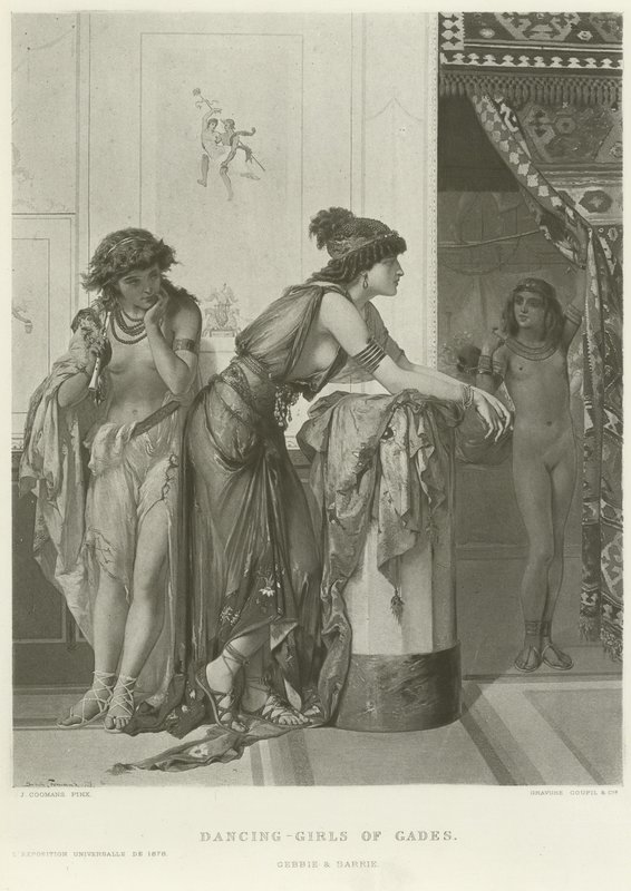 Meninas dançando de Cades (gravure) de Dutch School