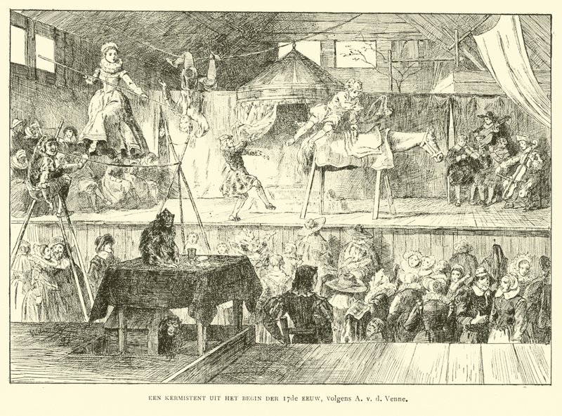 Tenda de parque de diversões, Holanda, início do século XVII de Dutch School