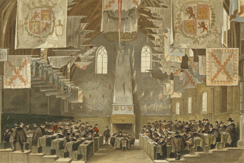 Grande Salão do Binnenhof, Haia, Holanda de Dutch School