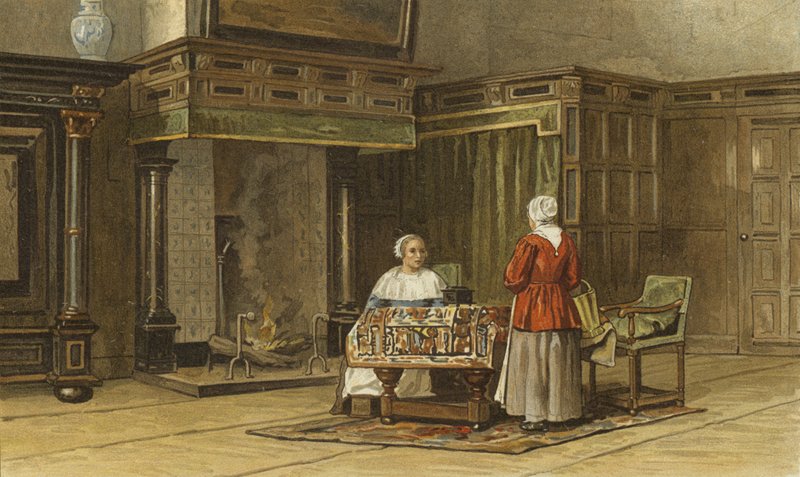 Interior de uma casa holandesa, 1ª metade do século XVII de Dutch School