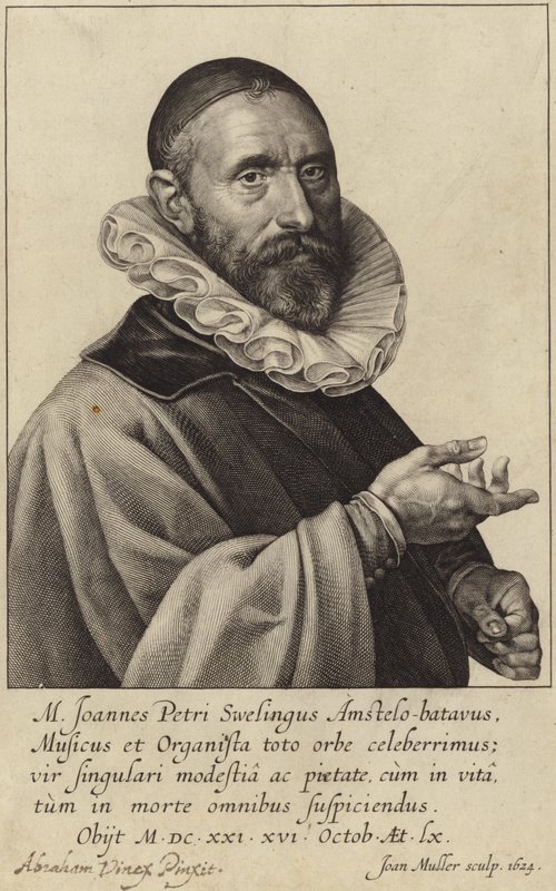 Retrato de Jan Pieterszoon Sweelinck de Dutch School