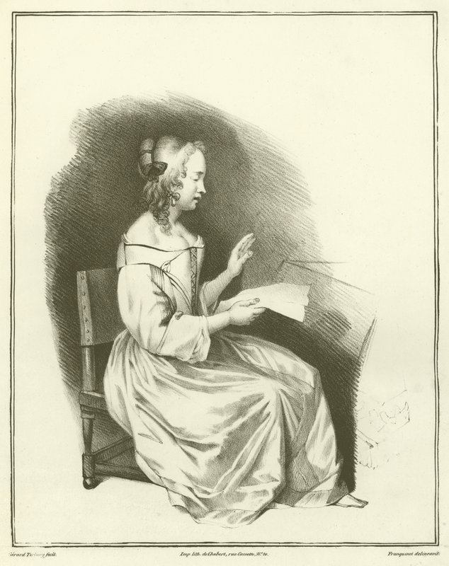 Mulher, leitura, letra de Dutch School