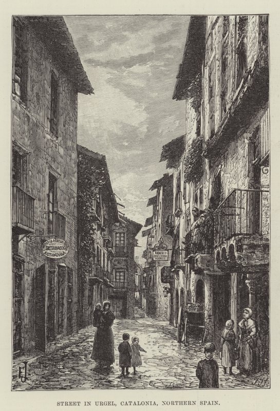 Rua, em, Urgel, catalonia, norte, espanha de E. Jennings