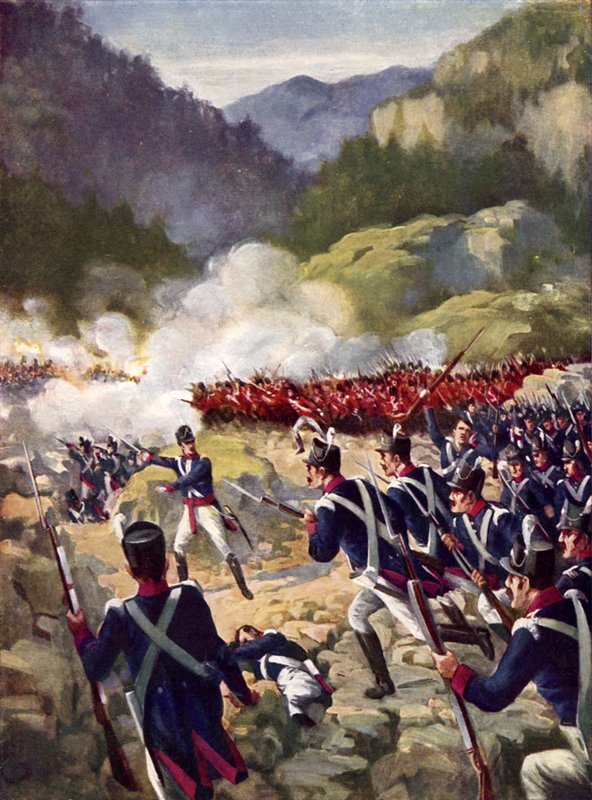 A Batalha de Busaco, 1810 de E. A. Dyer