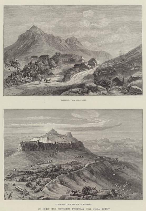 Um Sanatório Indian Hill, Purandhar, perto de Poona, Bombaim de E. Jennings