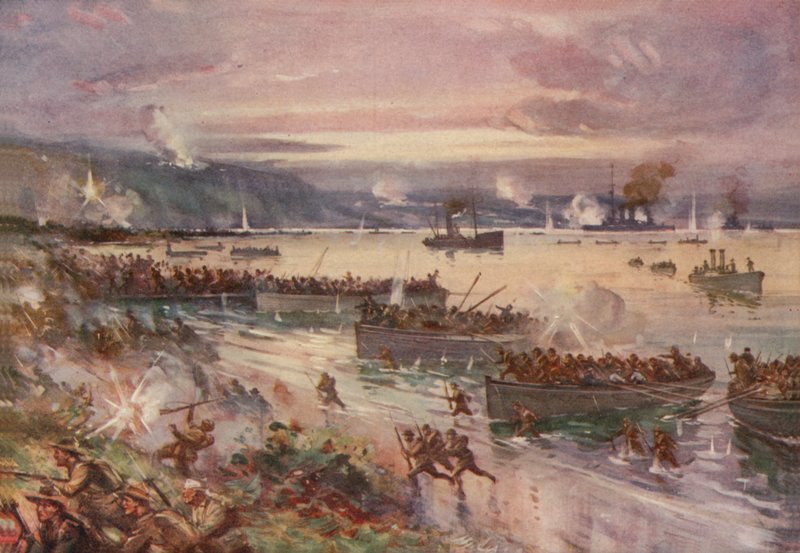 As operações de Dardanelos: o desembarque dos australianos em Gallipoli, em abril de 1915 de E. S. Hodgson