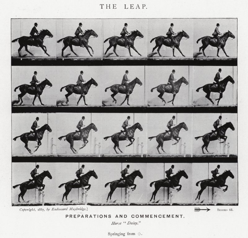 Eadweard Muybridge: O Salto (foto a p/b) de Eadweard Muybridge