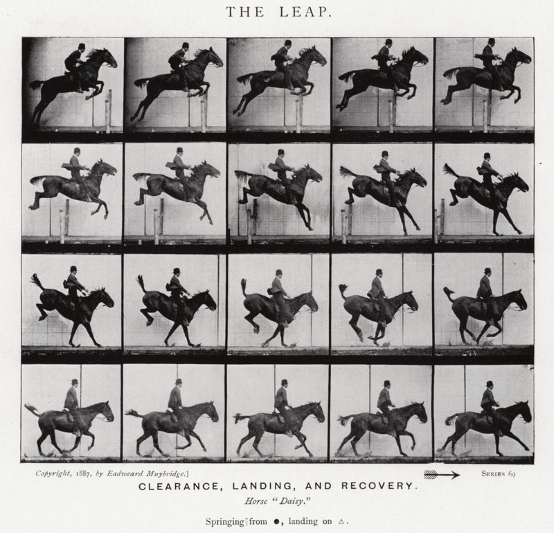 Eadweard Muybridge: O Salto (foto a p/b) de Eadweard Muybridge