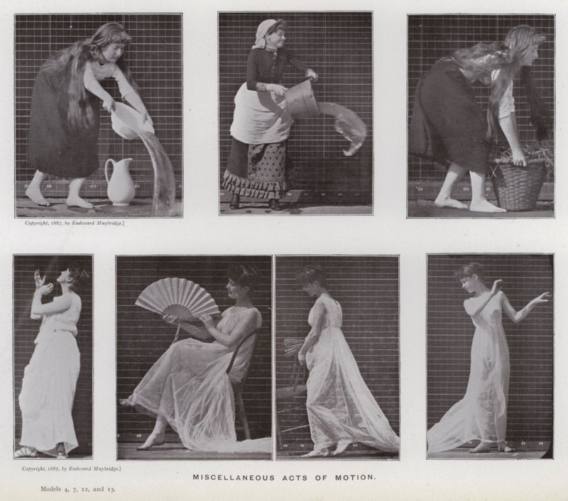 A Figura Humana em Movimento: Atos diversos de movimento (foto a p/b) de Eadweard Muybridge