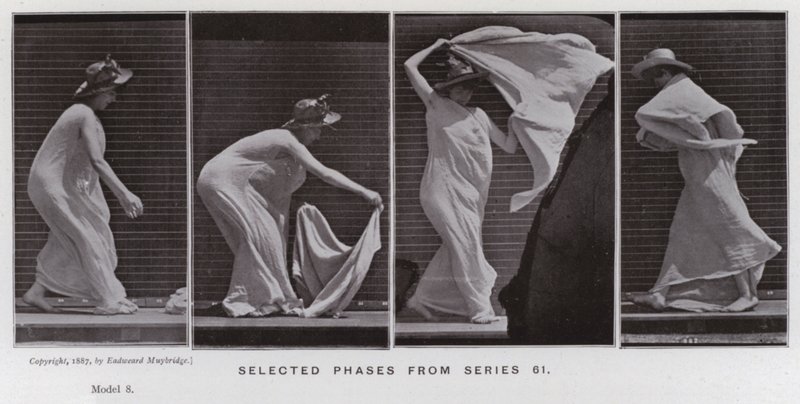 A figura humana em movimento: fases selecionadas da série 61 de Eadweard Muybridge