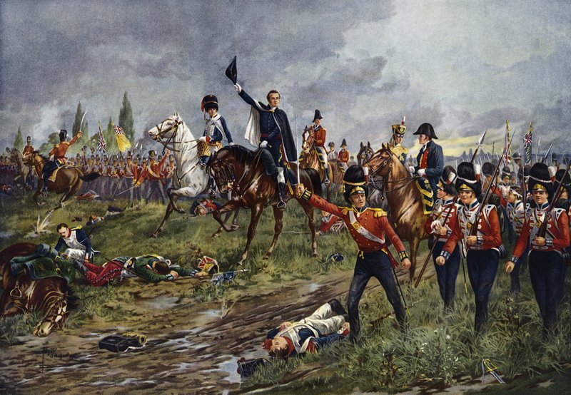 A linha inteira avançará, a batalha de Waterloo de Edgar Alfred Holloway