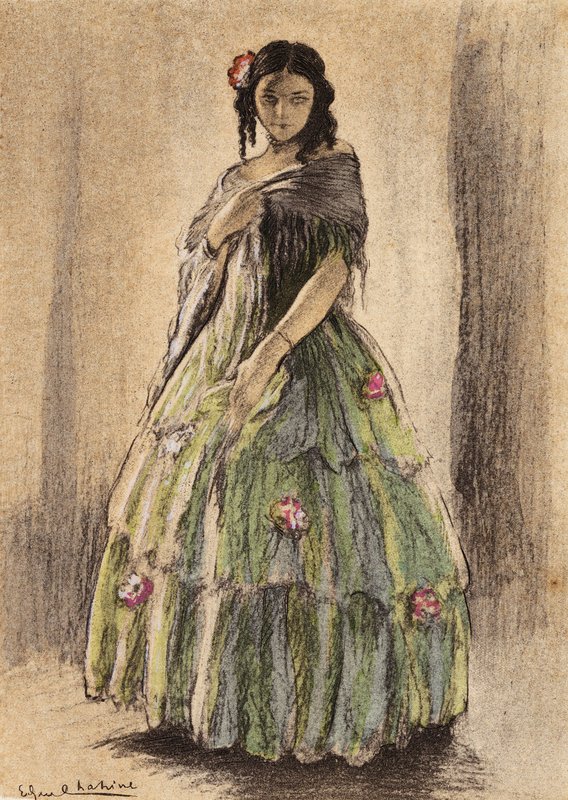 Ilustração para Madame Bovary de Gustave Flaubert (litografia a cores) de Edgar Chahine