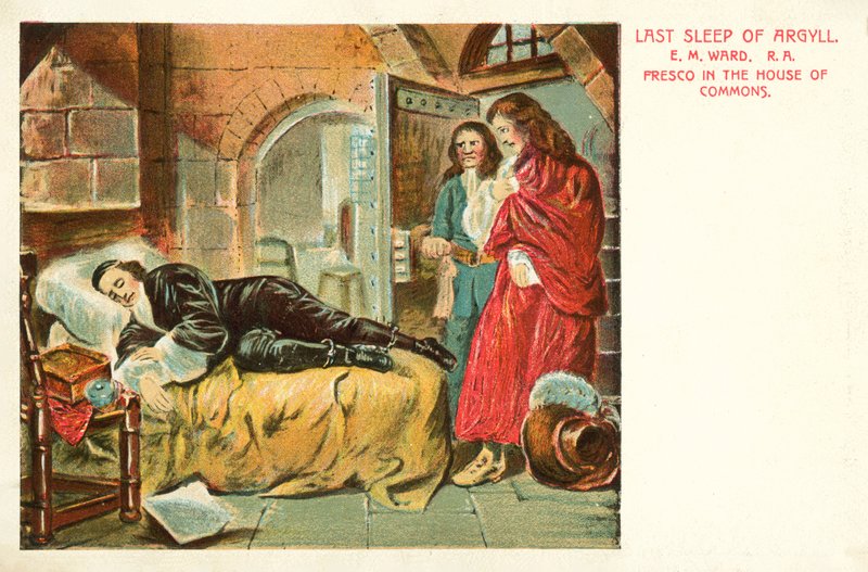 Último sono de Argyll (litografia a cores) de Edgar Melville (after) Ward